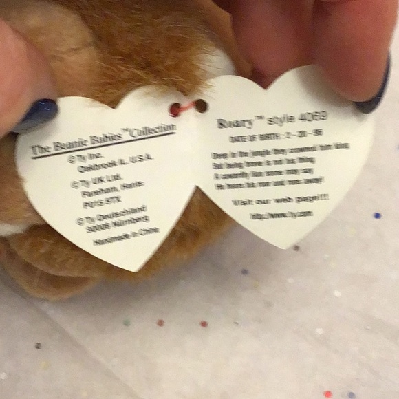 TY Original Beanie Baby retired new w tag, ROARY 1996, excellent - Picture 4 of 8